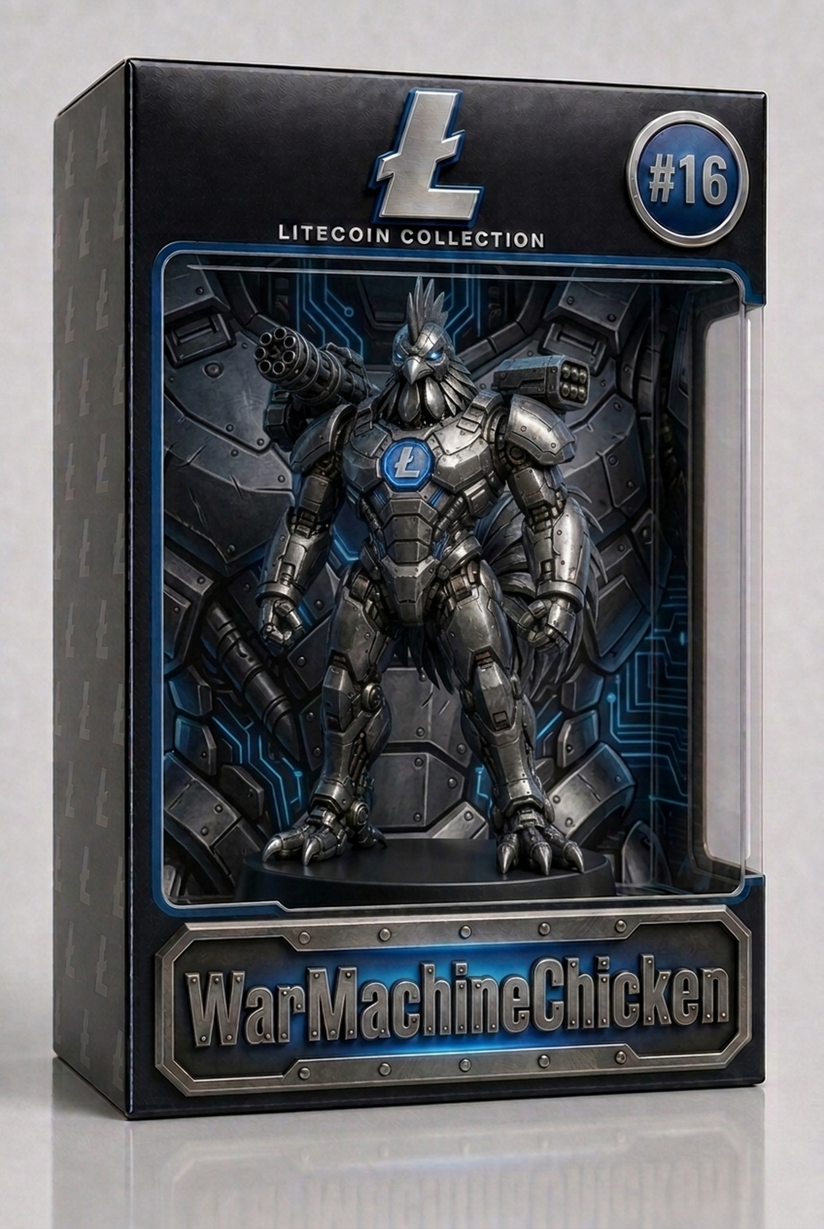 War Machine Chicken figurine in box